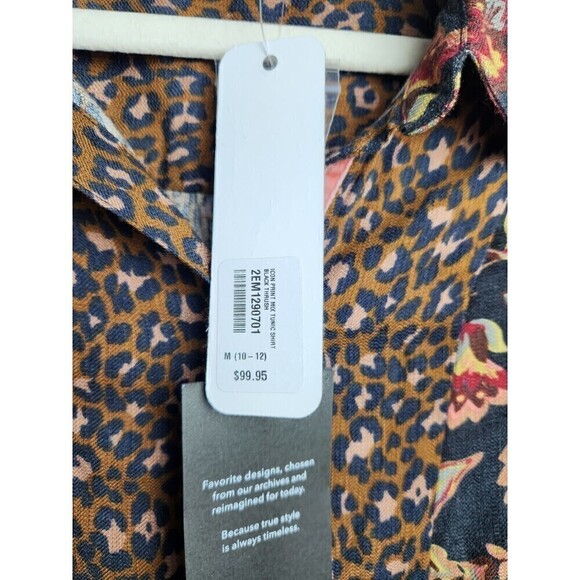 Soft Surroundings Icon Print Mix Tunic Shirt Black Thrush Sz M NWT *Flawed* - Picture 10 of 14